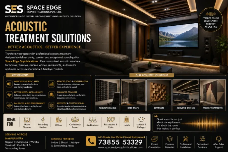 Professional Acoustic Treatment Solutions in Maharashtra & Madhya Pradesh|Space Edge Sophistications
