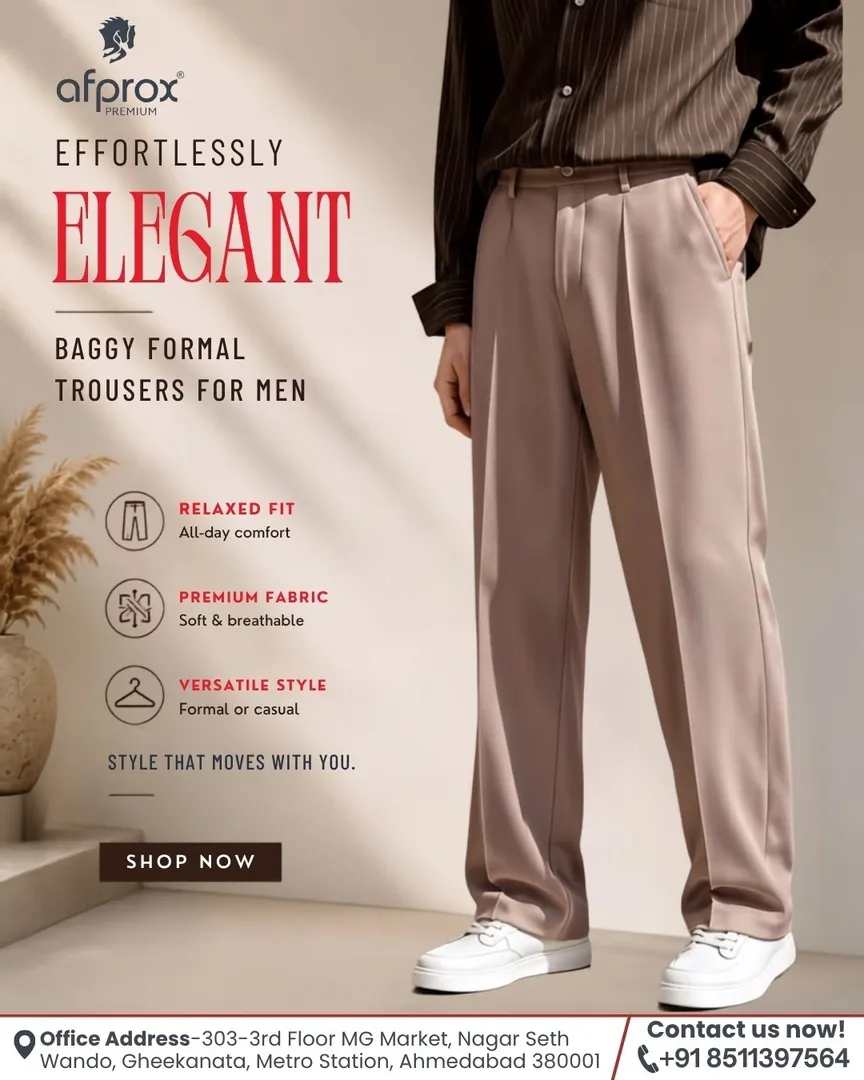 Baggy Formal Trouser Manufacturer in Ahmedabad
