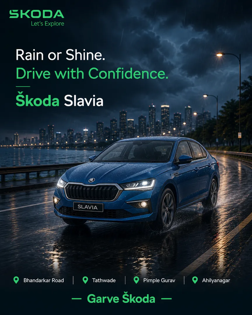 Monsoon Drives Made Stylish with Škoda Slavia |Garve Škoda|Bhandarkar Road | Tathwade | Pimple Gurav