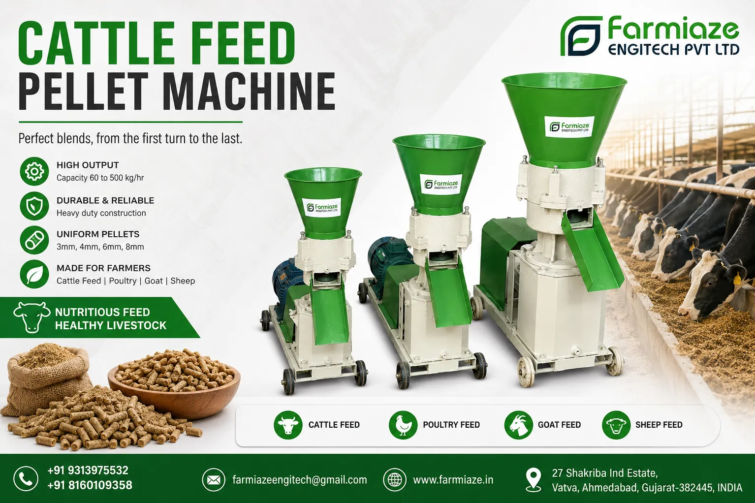 Animal Feed Pellet Machine Manufacturer in Rajkot