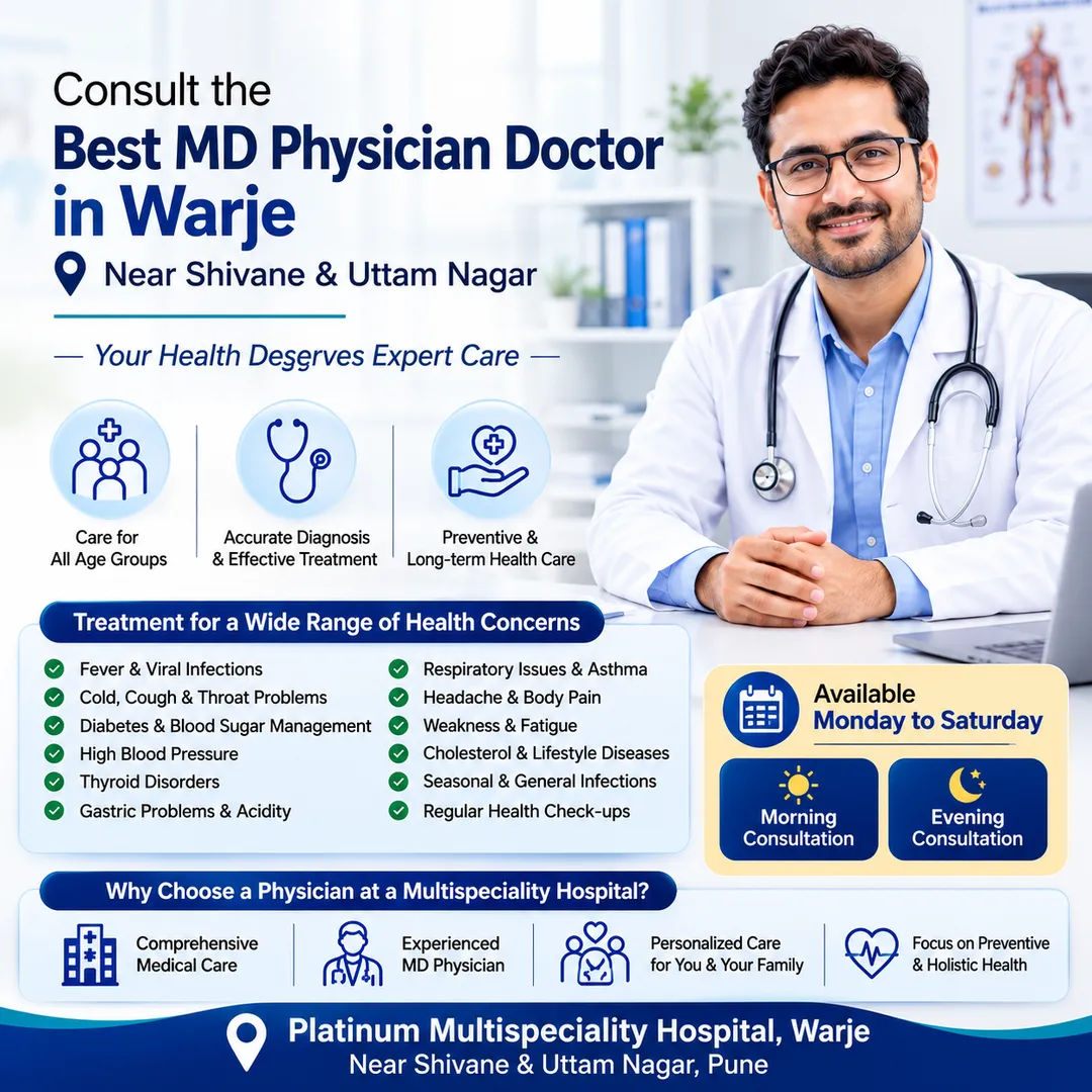 Best MD Physician Doctor in Warje Near Shivane & Uttam Nagar