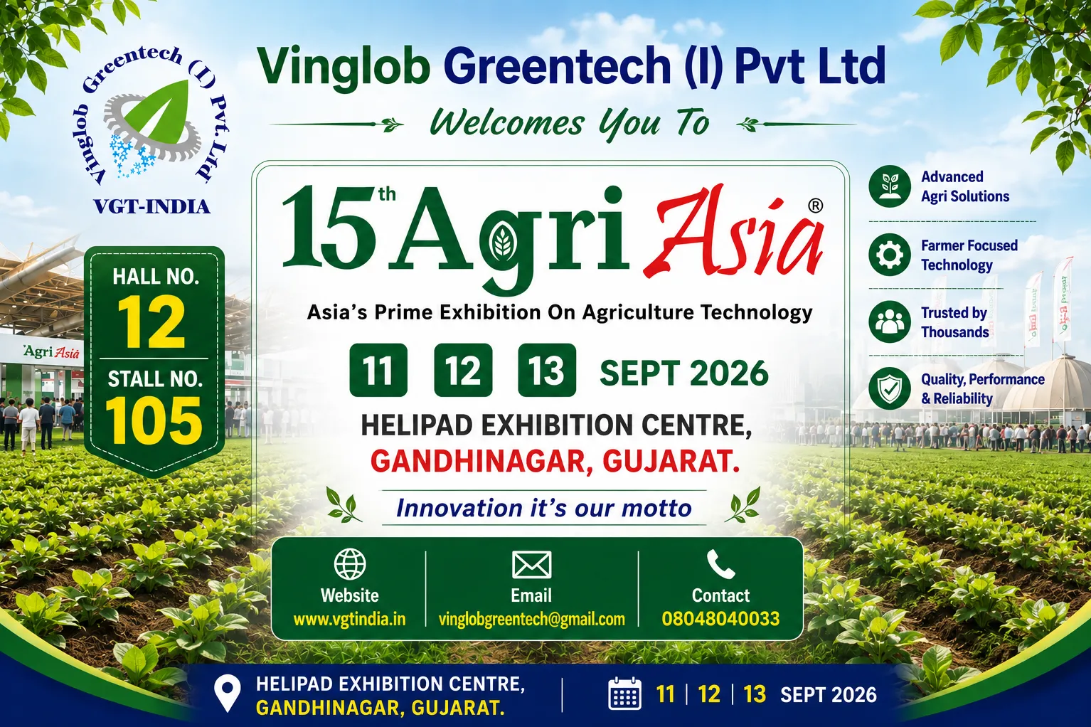 Vinglob Greentech to Showcase Advanced Agricultural Solutions at Agri Asia 2026