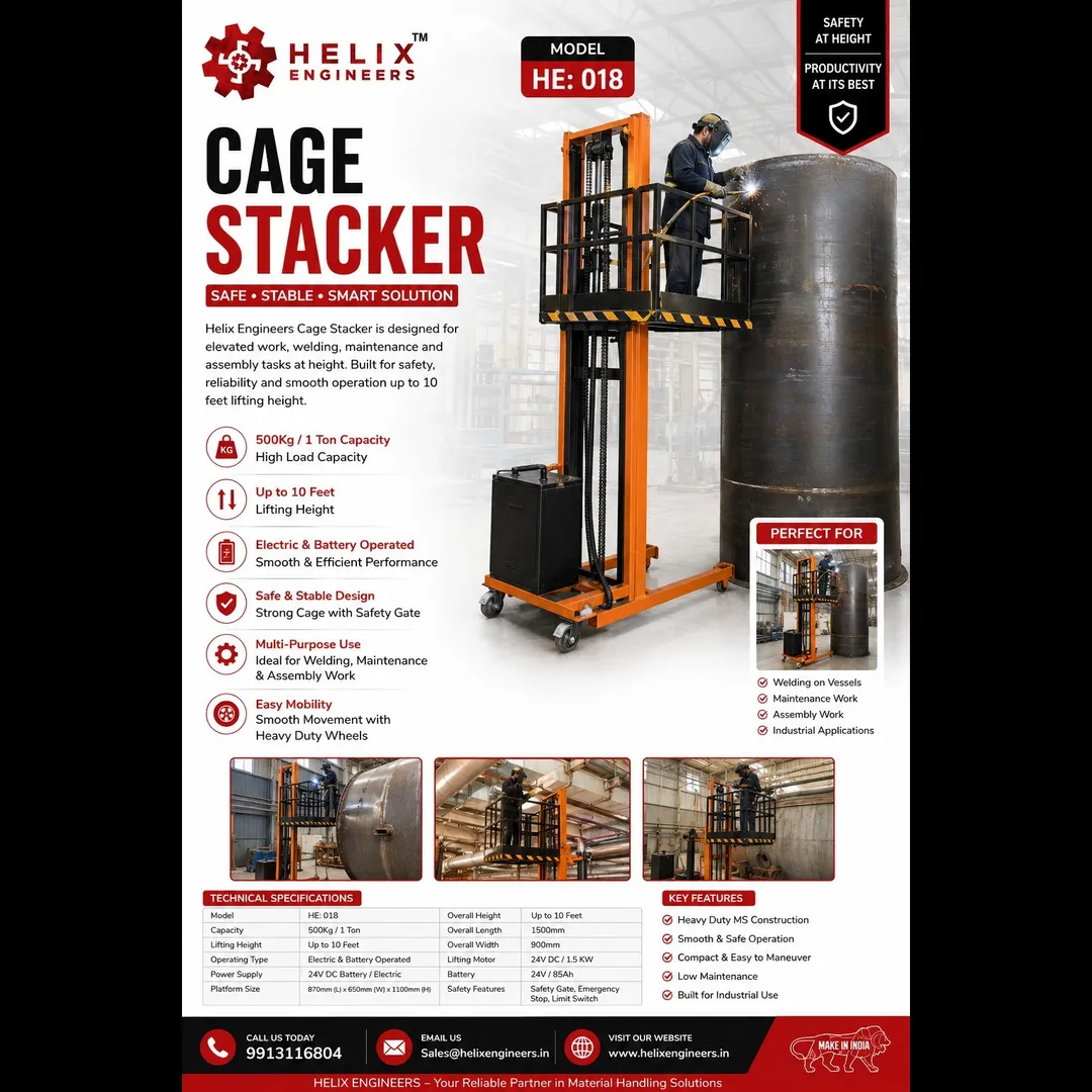 Hydraulic Cage Stacker Manufacturer and Supplier