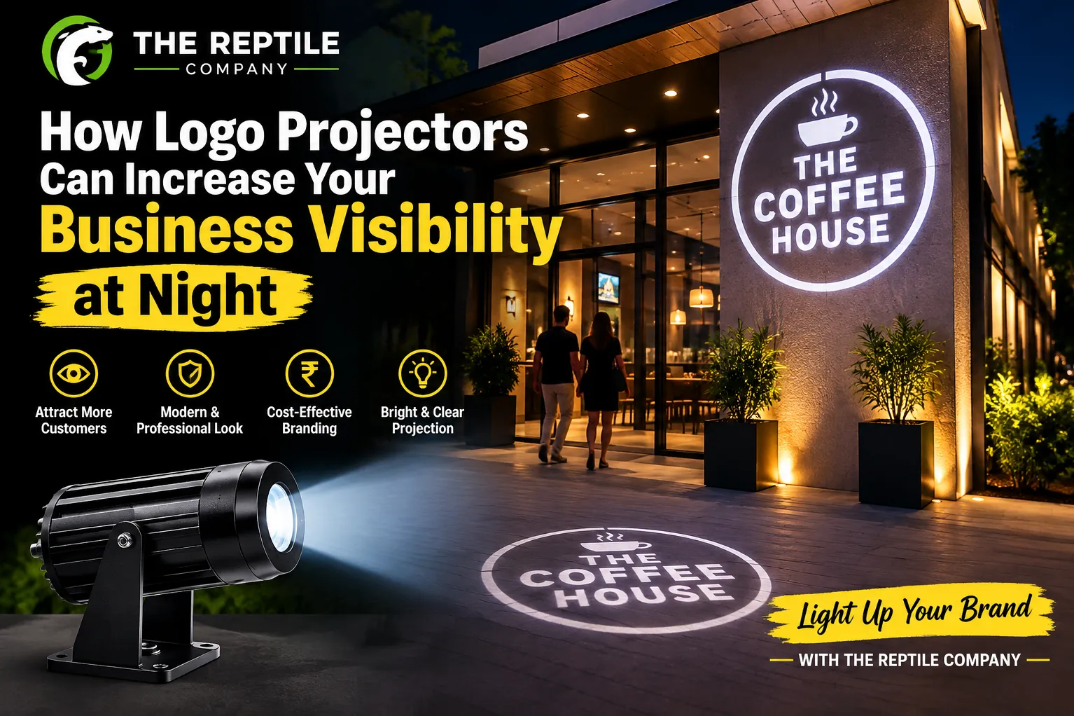 How Logo Projectors Can Increase Your Business Visibility at Night