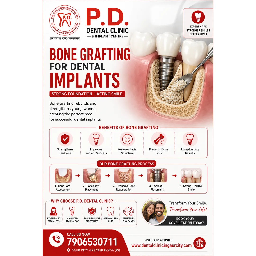 Bone Grafting for Dental Implants in Gaur City | PD Dental Clinic