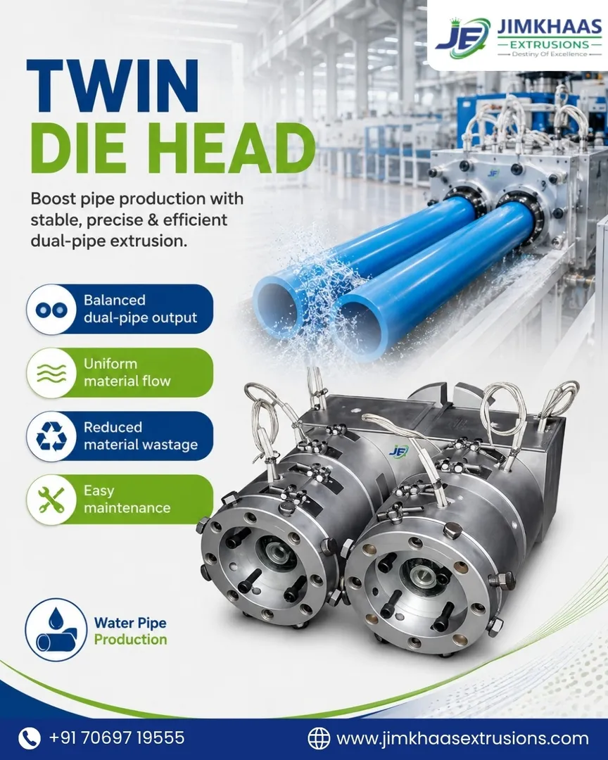 Twin Die Head for High-Efficiency Dual Pipe Extrusion