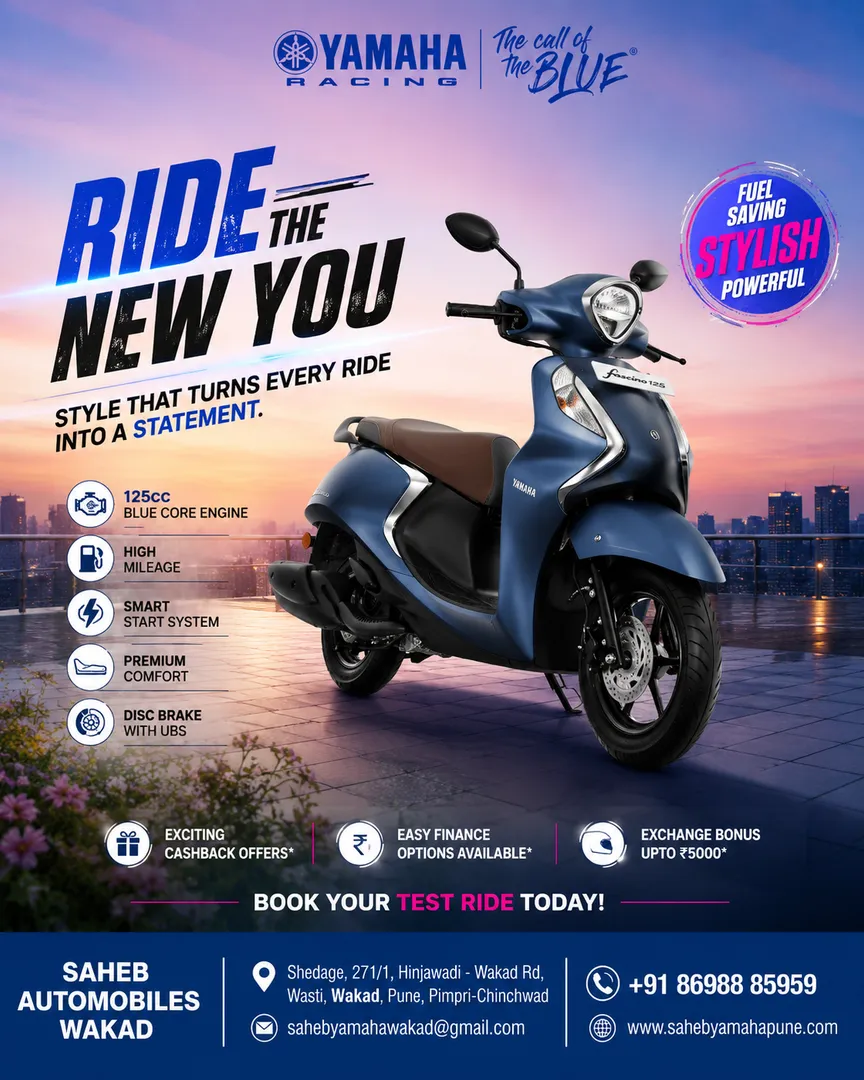 Best Yamaha Fascino 125 Offers in Wakad | Near Baner, Balewadi & Tathawade |Saheb Yamaha|Pune
