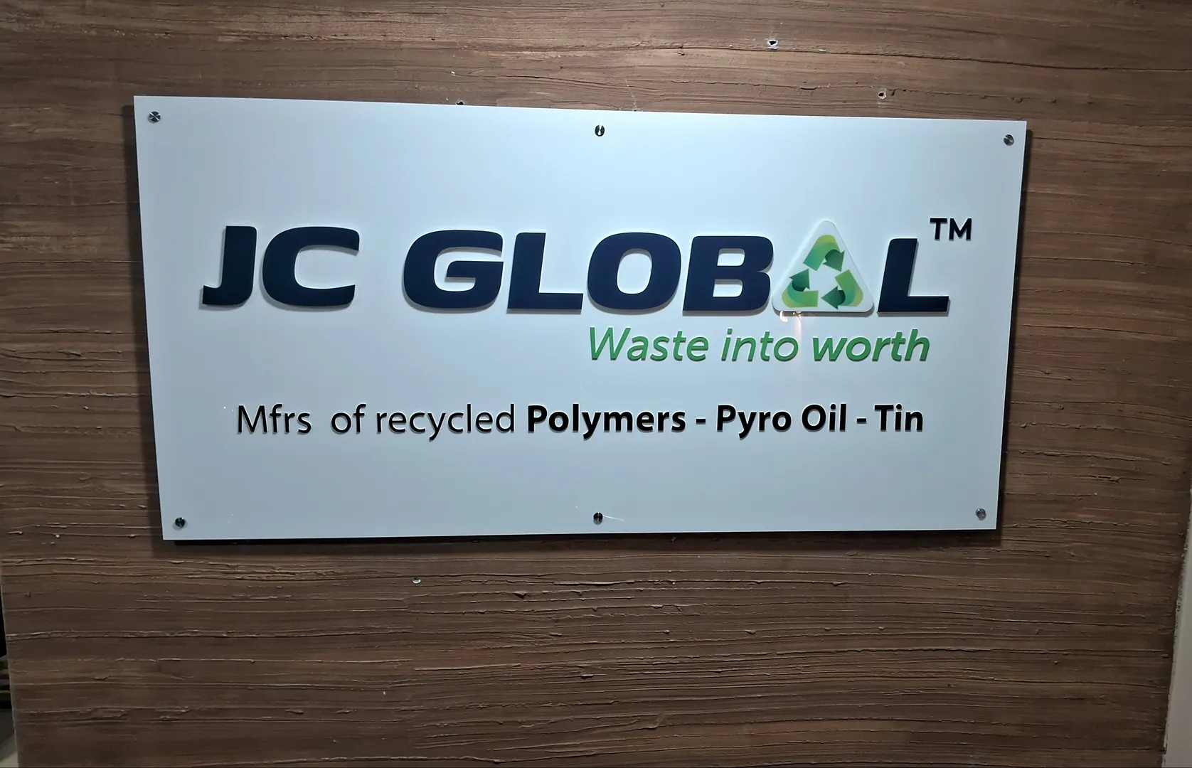Office reception acrylic logo signage Manufacturers In Coimbatore