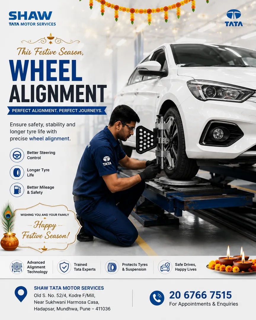 Festive Wheel Alignment Service in Pune | Perfect Alignment, Perfect Journeys | Shaw Tata
