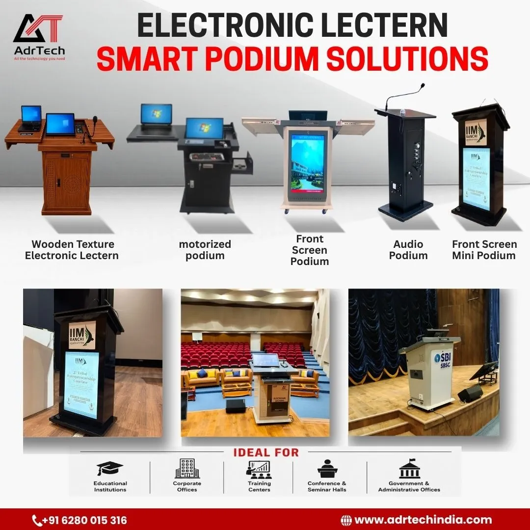 🎤 Elevate Every Presentation with Smart Podium Technology.