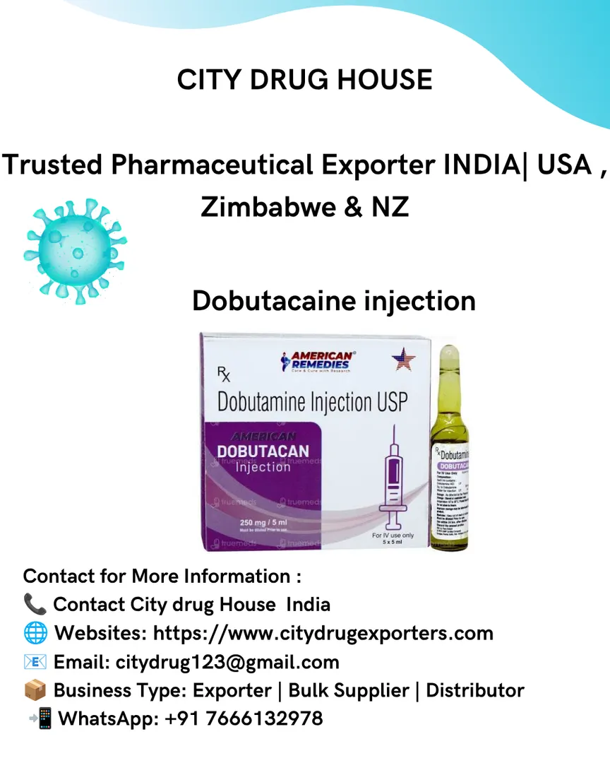 Dobutacan injection (dobutamine) | Buy Online from City Drug House – USA, NZ, Zimbabwe & Philippines