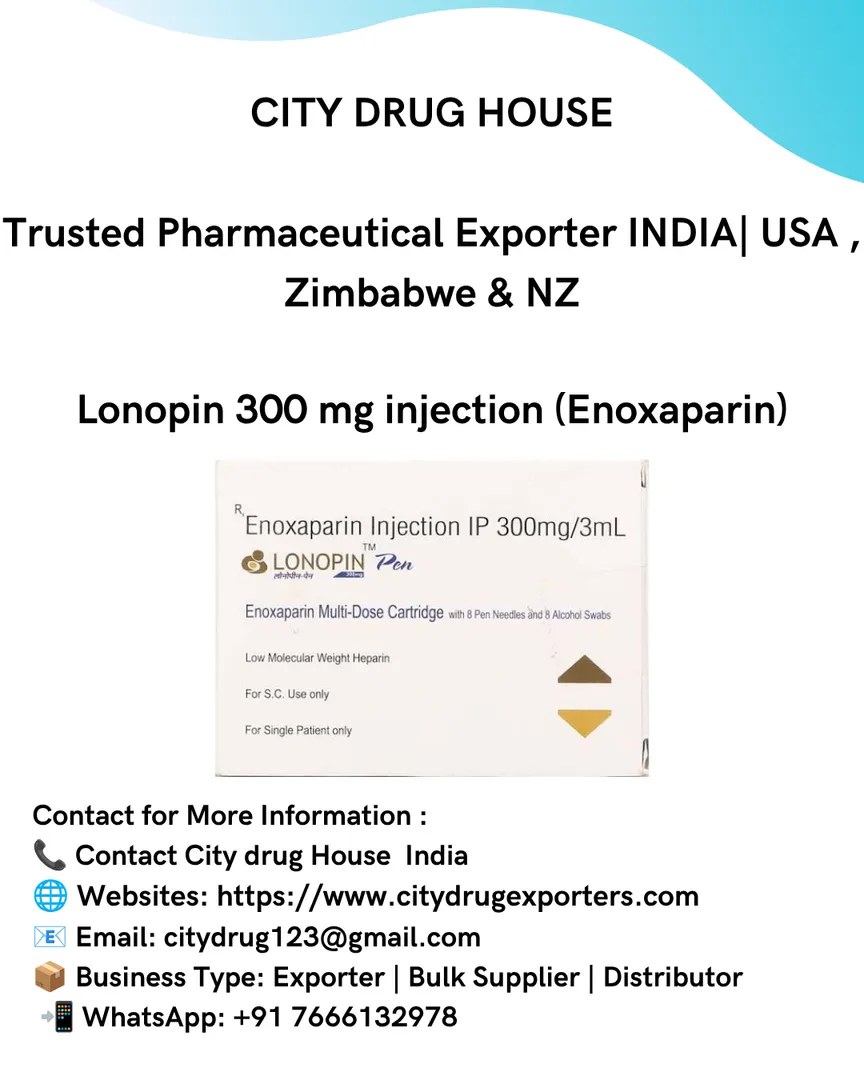 Lonopin 300 mg injection| Buy Online from City Drug House – USA, NZ, Zimbabwe & Philippines