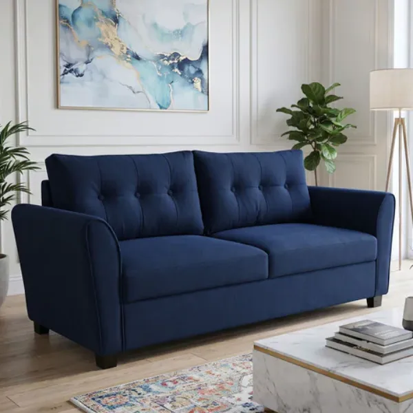 Elegant Blue 2 Seater Sofa Manufacturer in Delhi | Divine Oakwood