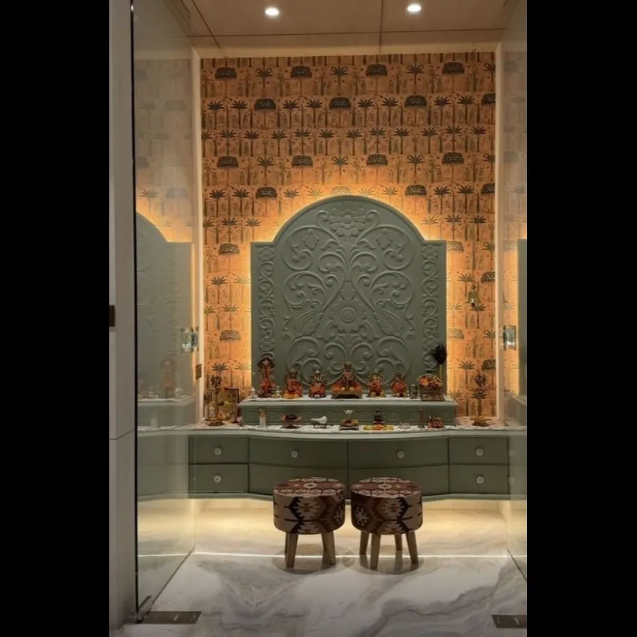 Luxury Pooja Mandir Interior – Nitesh Interior