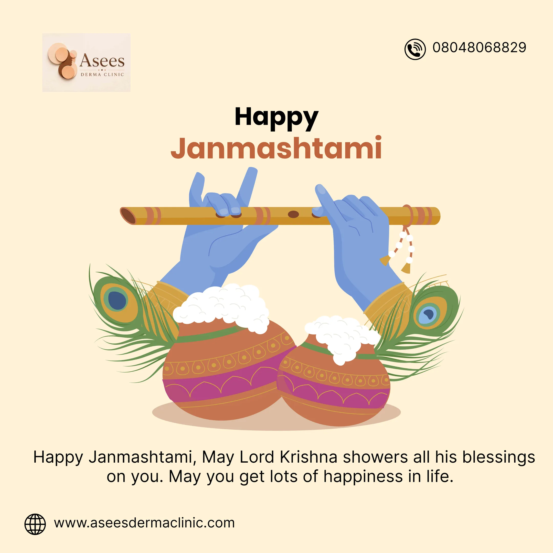 πͺβ¨ When darkness surrounds us, divine wisdom lights the way. On Sri Krishna Janmashtami, letβs cel...