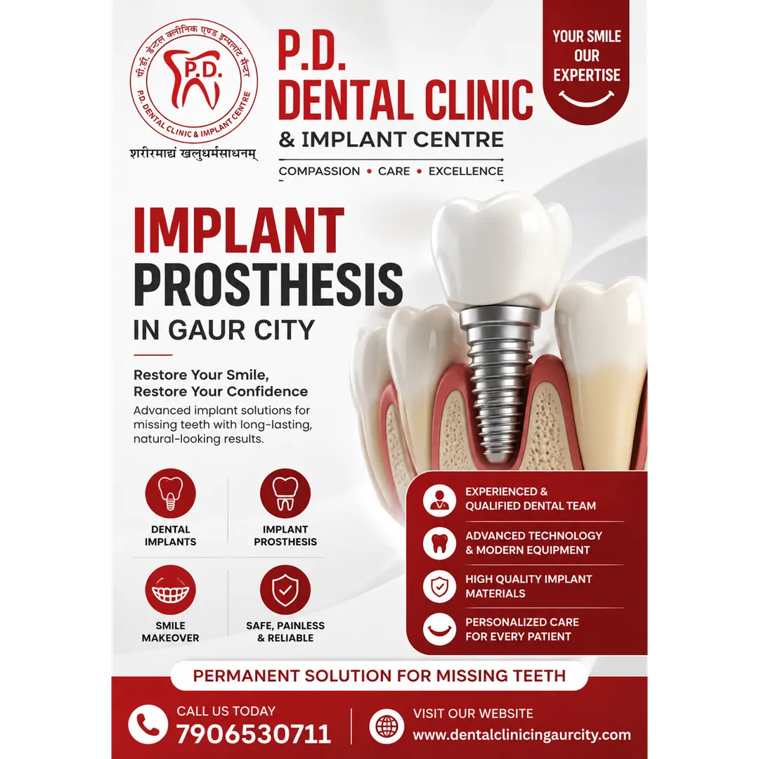 Implant Prosthesis in Gaur City | P.D. Dental Clinic