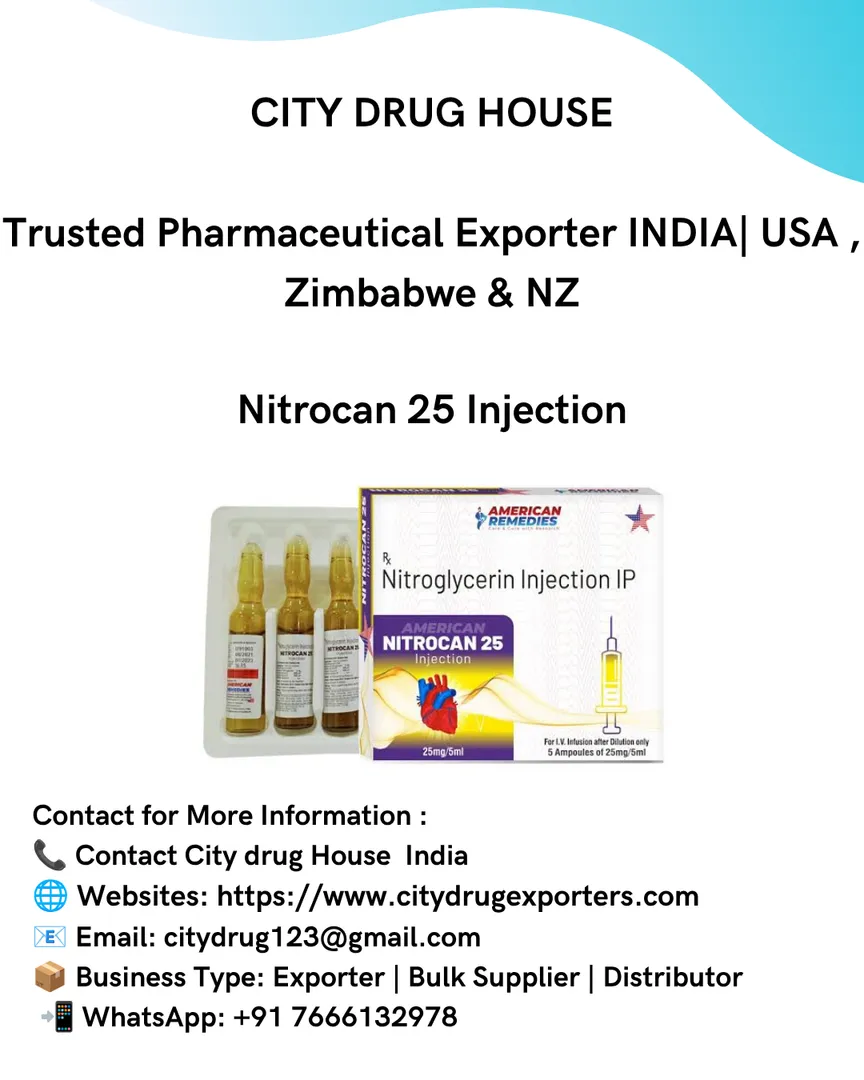 Nitrocan 25 Injection| Buy Online from City Drug House – USA, NZ, Zimbabwe & Philippines
