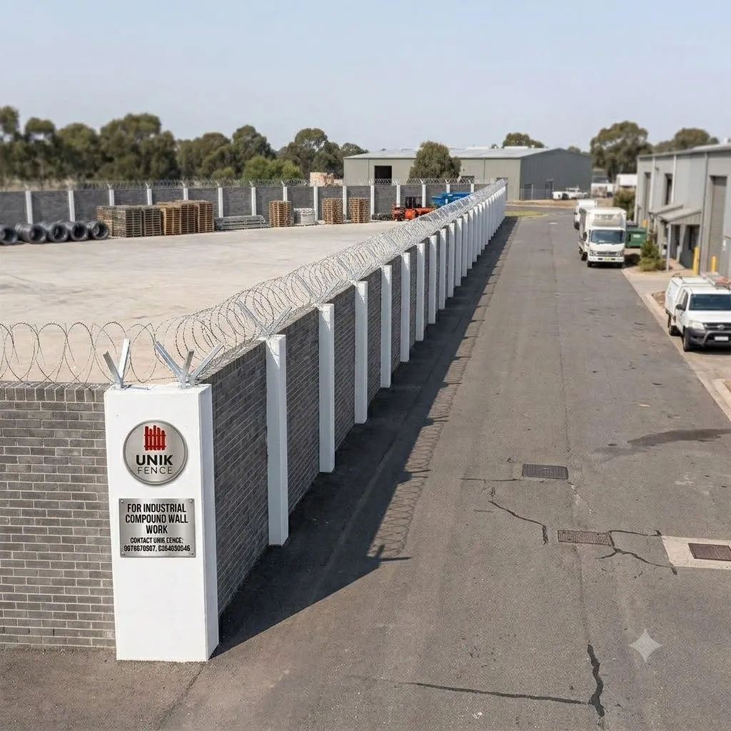 Industrial Compound Wall for Factories & Industries UNIK FENCE