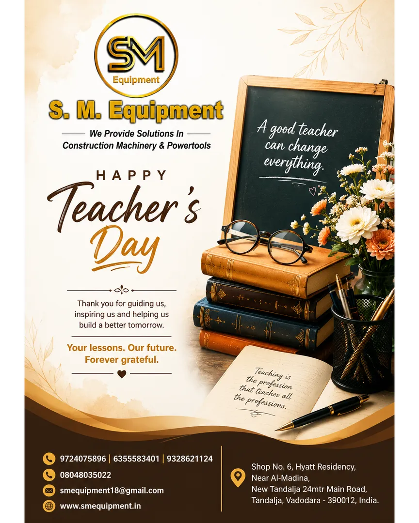 Happy Teacher’s Day | S. M. Equipment