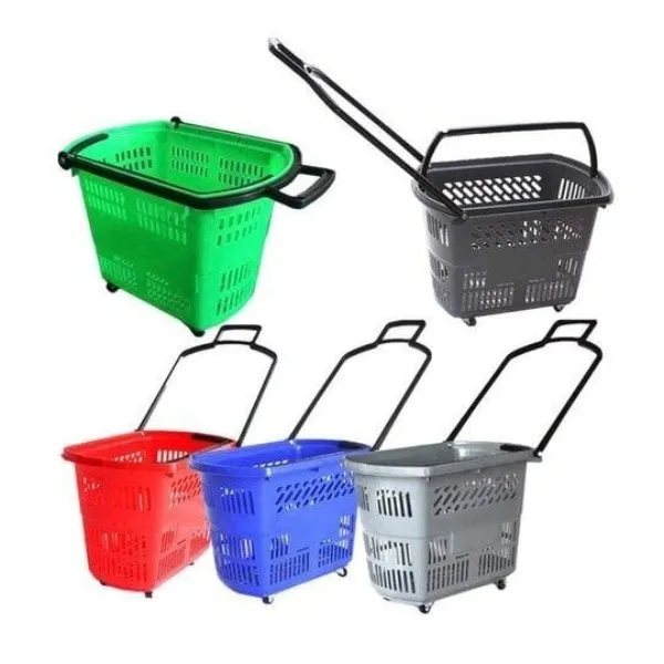 Supermarket Plastic Shopping Trolley Basket in Delhi