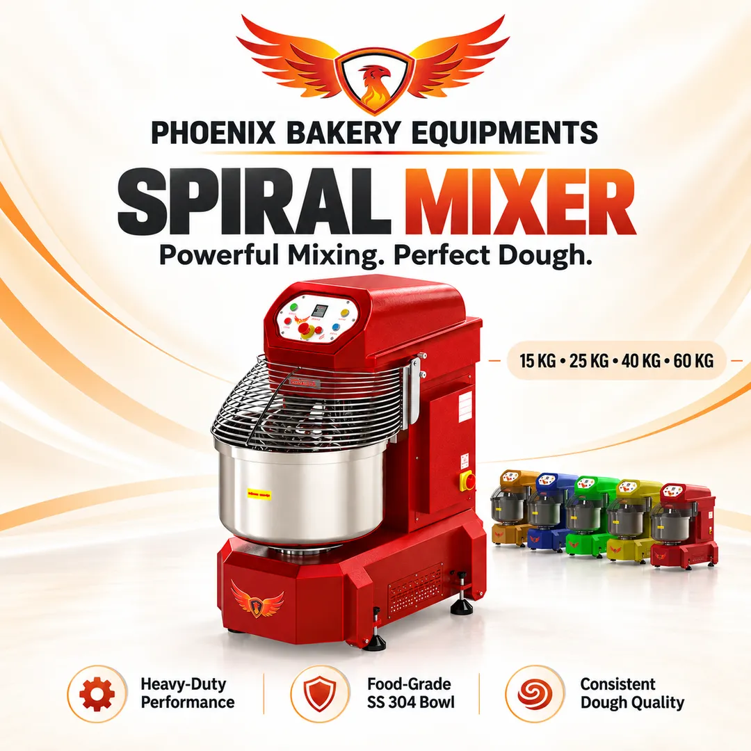 SPIRAL MIXER MANUFACTURING IN COIMBATORE & DHARMAPURI | PHOENIX BAKERY EQUIPMENTS