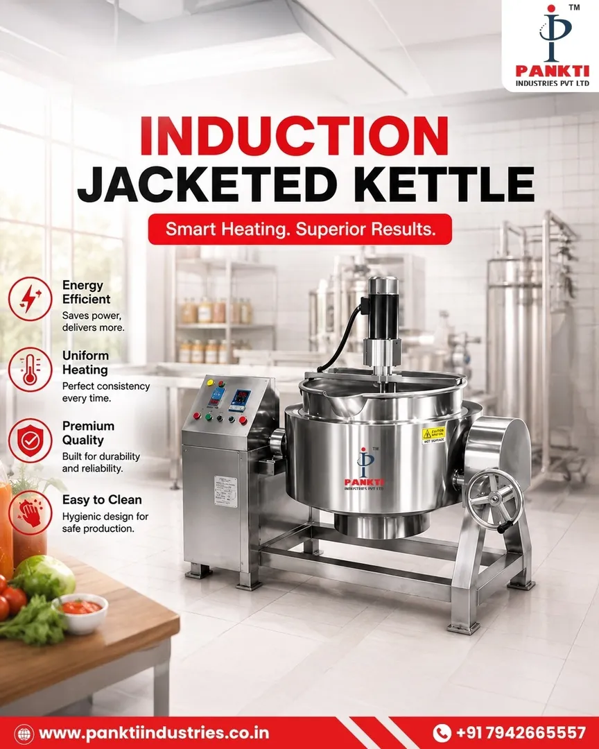 Induction Jacketed Kettle Manufacturer from Ahmedabad