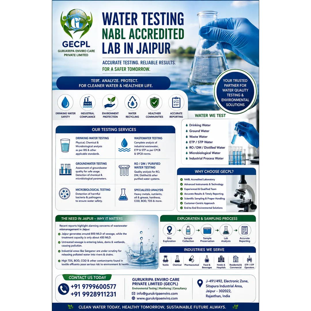 Water Testing NABL Accredited Lab in Jaipur | GECPL