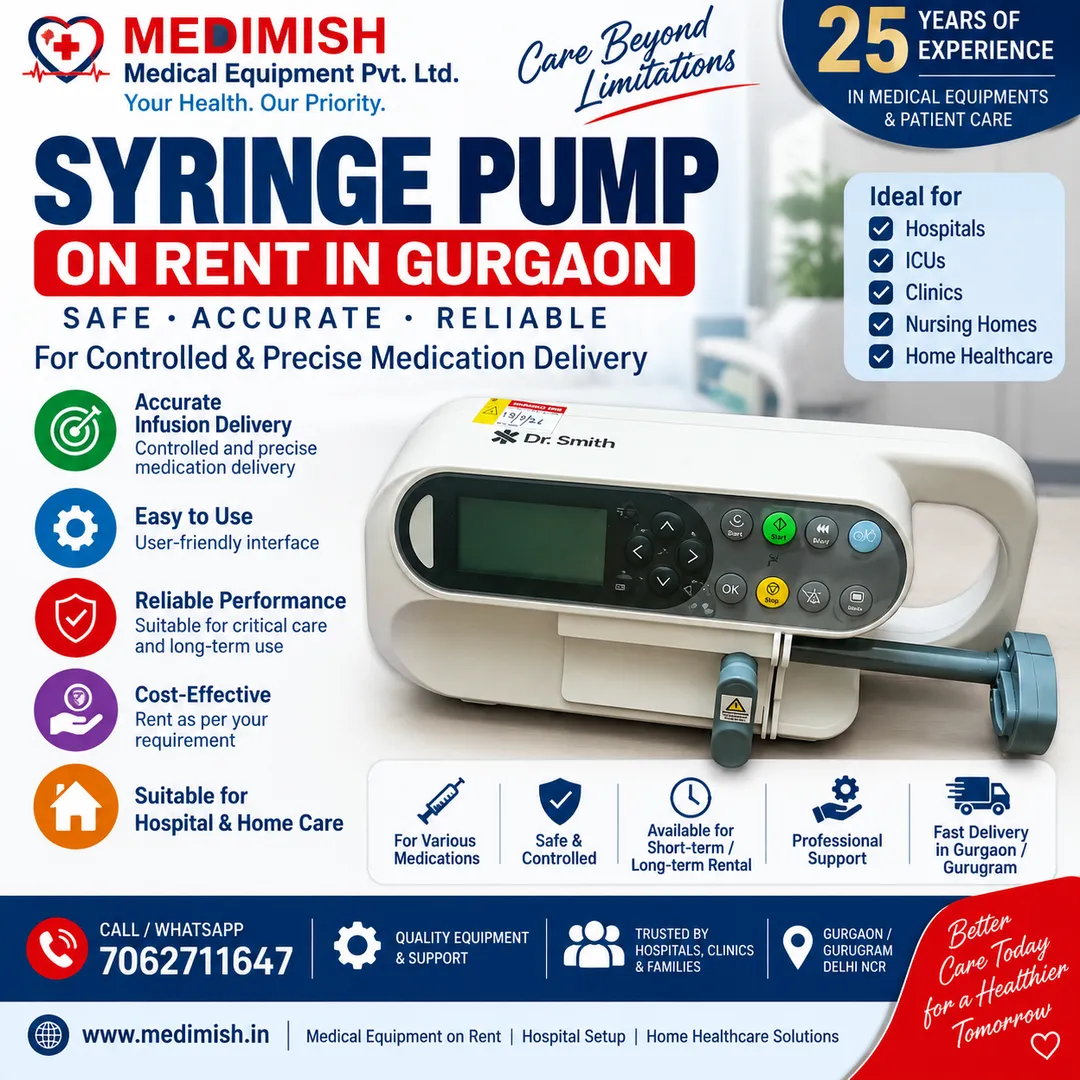 Syringe Pump on Rent in Gurgaon | Syringe Infusion Pump Rental