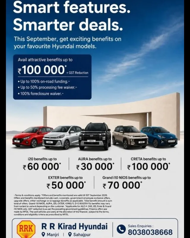 Smart Features. Smarter Deals. Drive Home Your Hyundai at Hadapsar, Sahajpur, Solapur Road, Pune