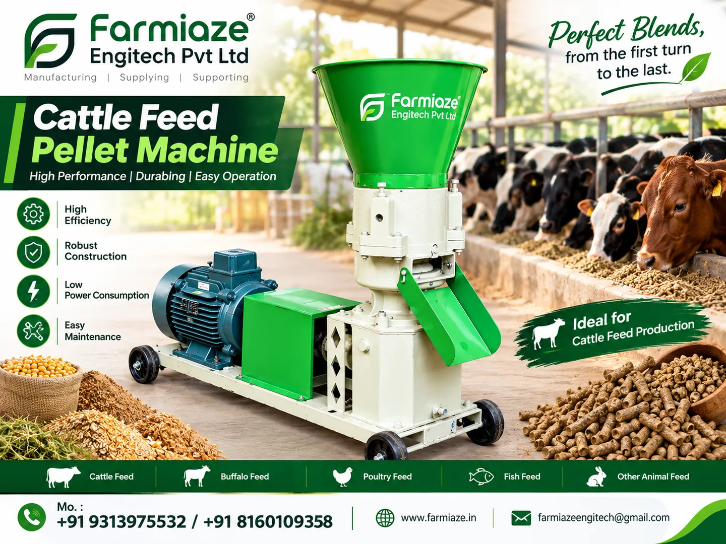 कर्नाटक में MS Animal Feed Making Machine निर्माता