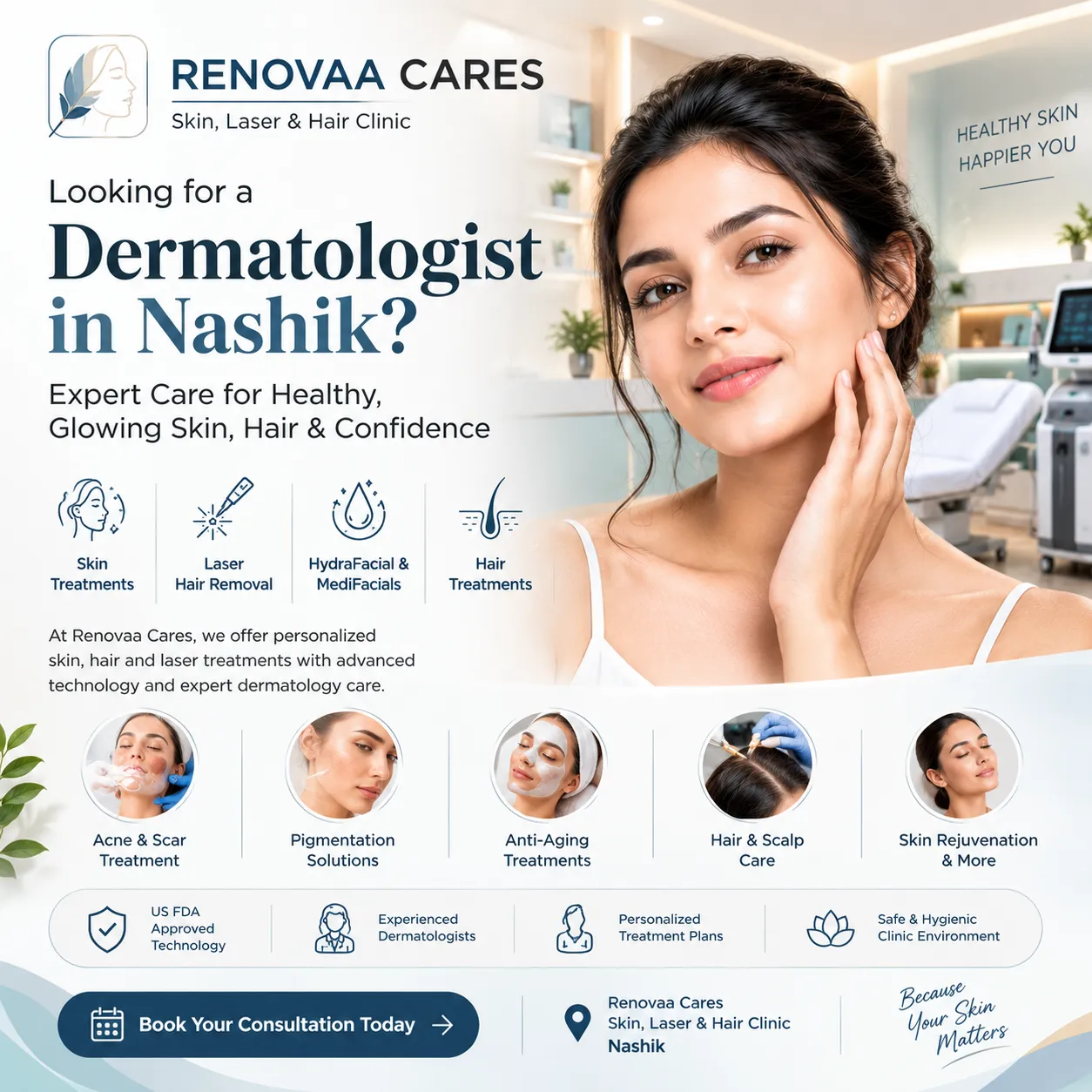 Dermatologist in Nashik | Skin, Hair & Laser Clinic | Renovaa Cares