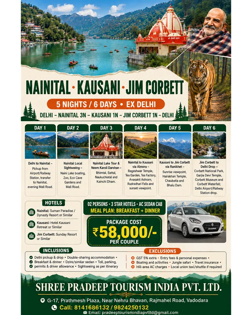 Looking for Trusted Nainital tour operators in Vadodara ?