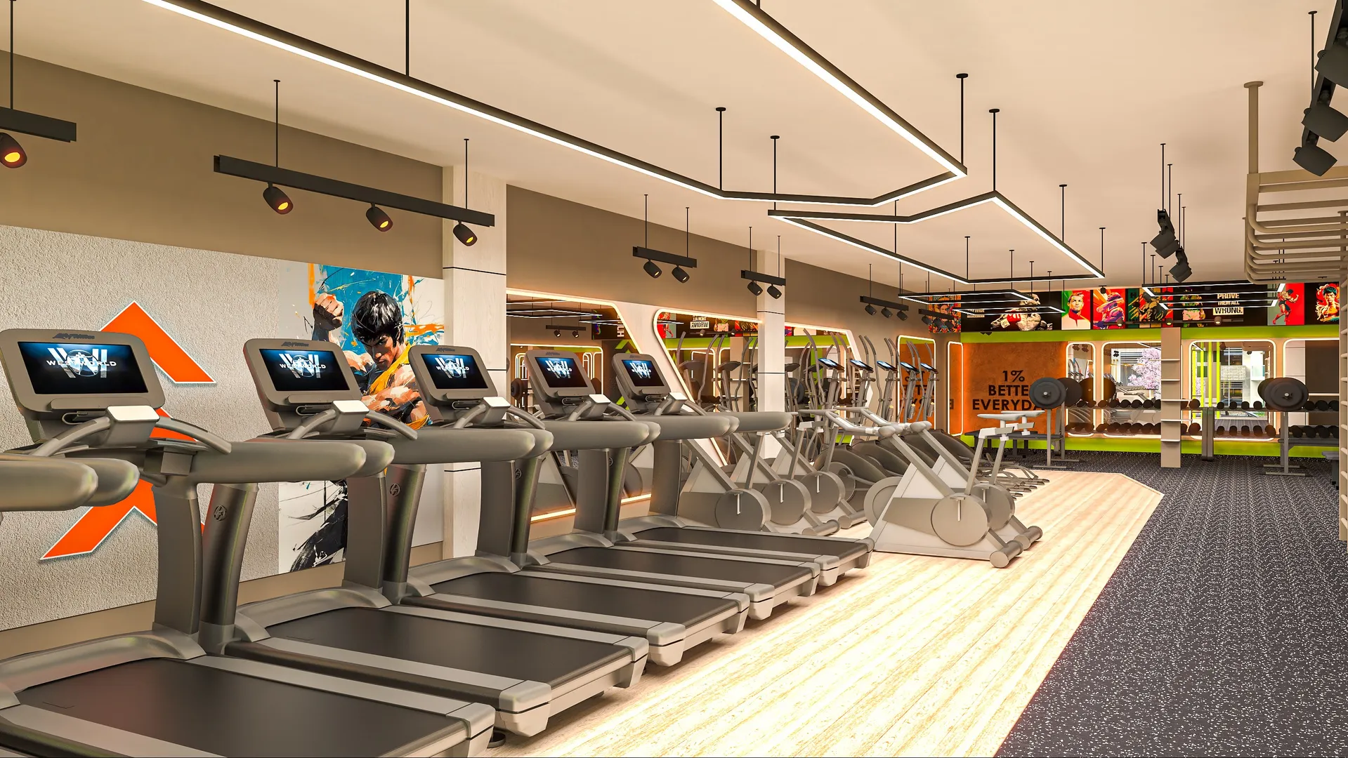 Gym Interior Design in Gurugram | Modern Fitness Interiors