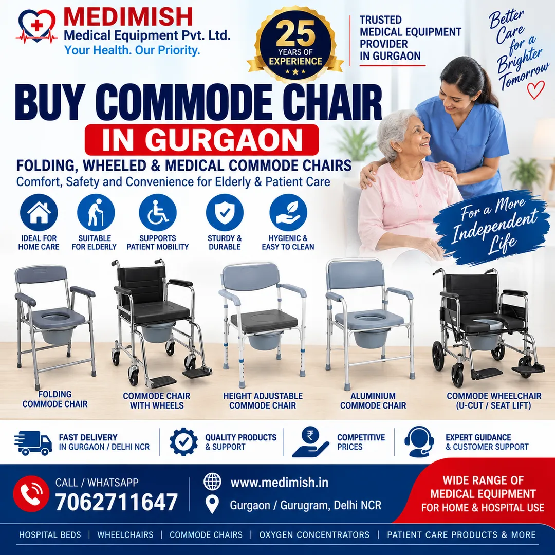 Buy Commode Chair in Gurgaon | Folding, Wheeled & Medical Commode Chairs