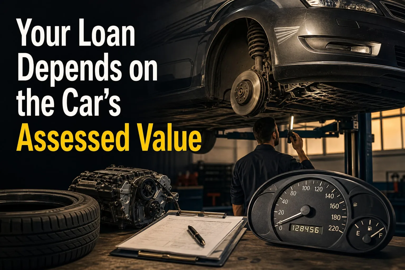 How does the used car loan vehicle valuation process work?