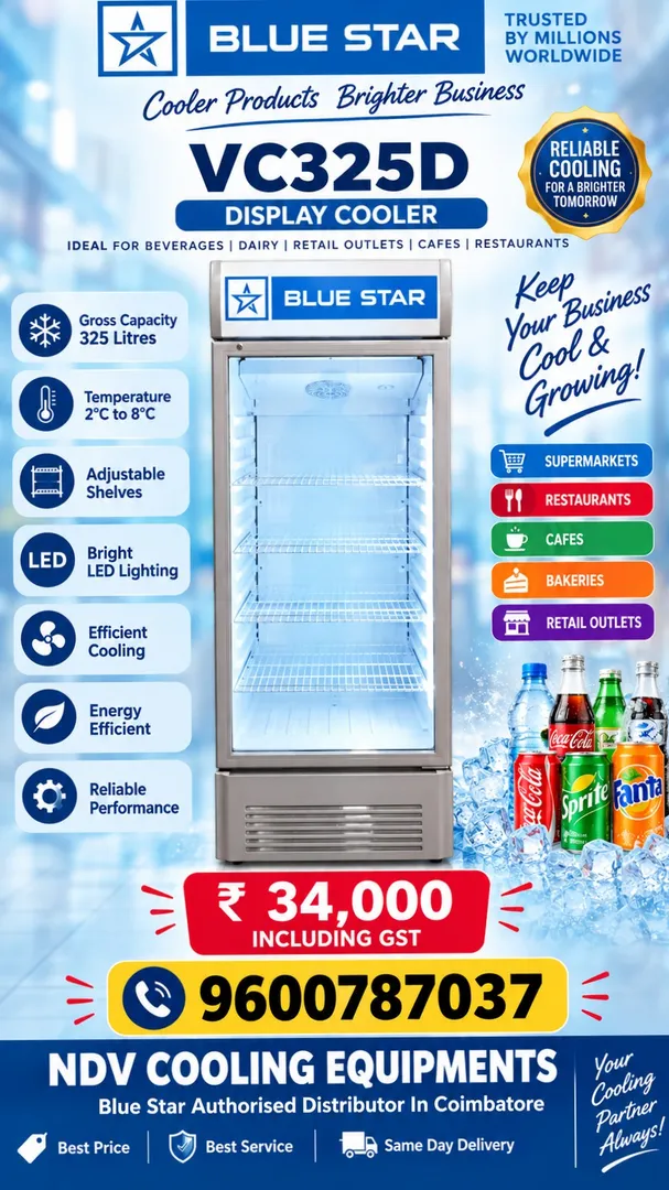 Blue Star Authorised Commercial Deep Freezer Visi Cooler Dealers In Coimbatore +919600870054