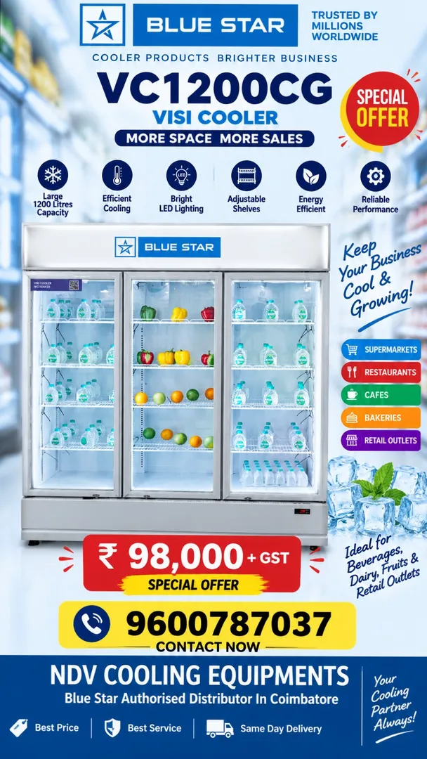 Blue Star Authorised Commercial Deep Freezer Visi Cooler Dealers In Coimbatore +919600870054