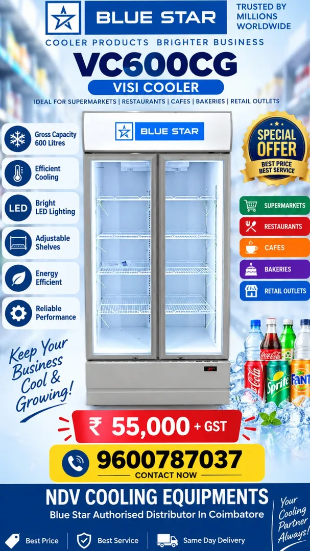 Blue Star Authorised Commercial Deep Freezer Visi Cooler Dealers In Coimbatore +919600870054