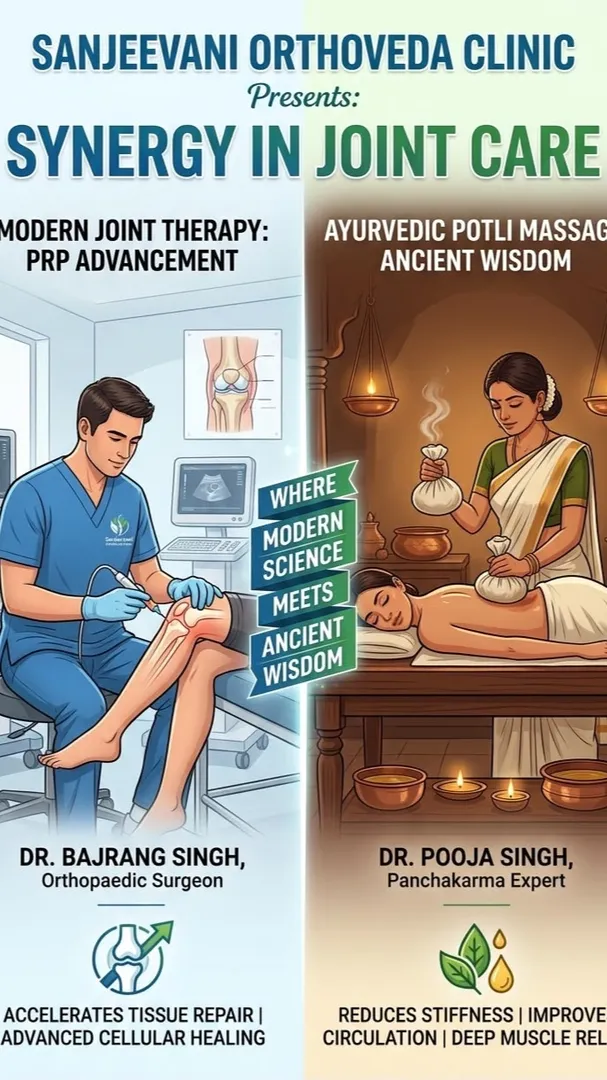 #OrthoVeda #ORTHOPAEDICS NEAR ME #JointPainRelief #PRPTherapy #PotliMassage #Panchakarma