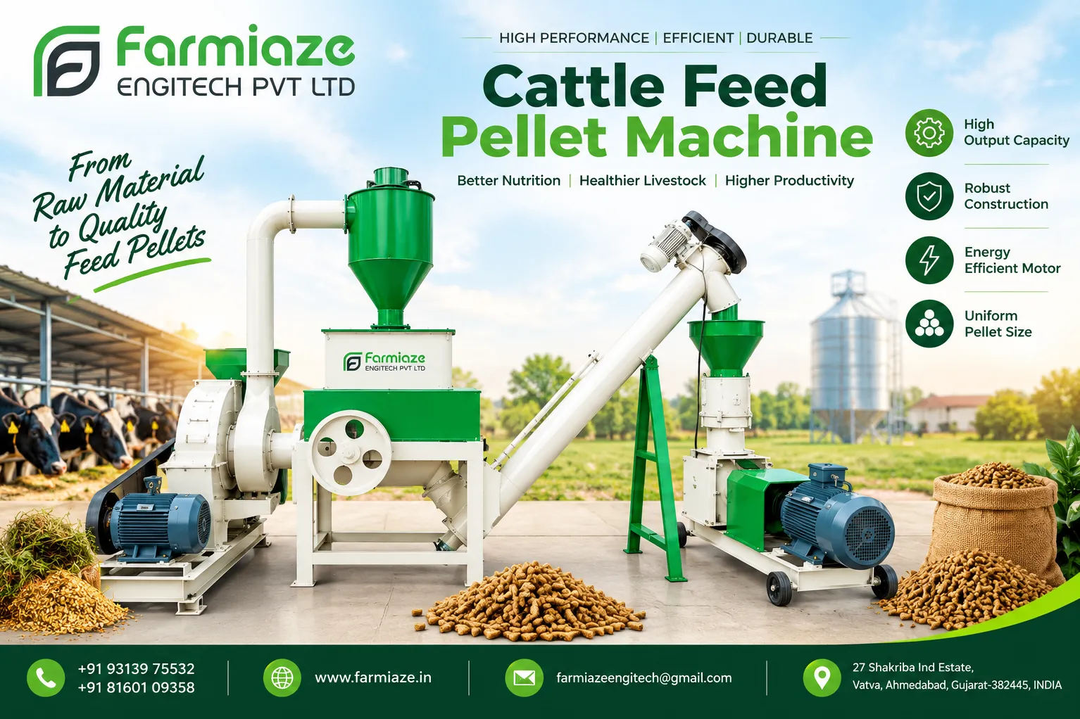5 HP Cattle Feed Pellet Machine Manufacturer in Surat