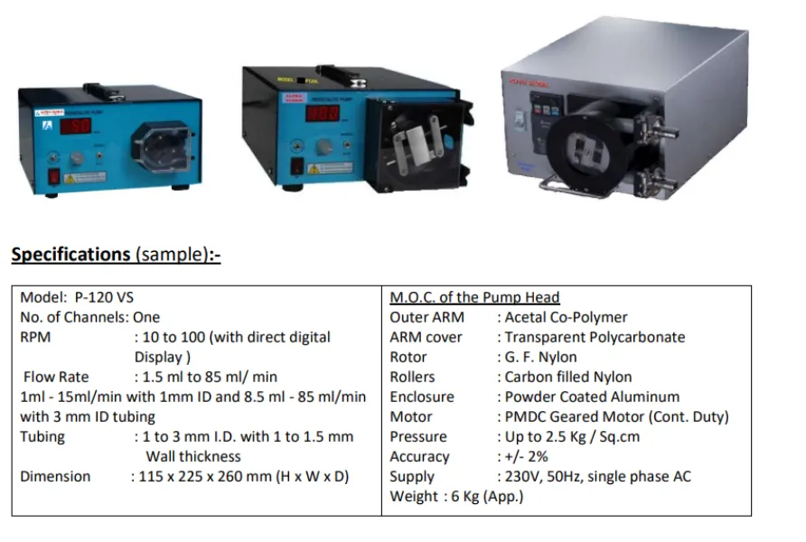 Peristaltic Pump Manufacturer in India for Accurate Industrial Liquid Transfer