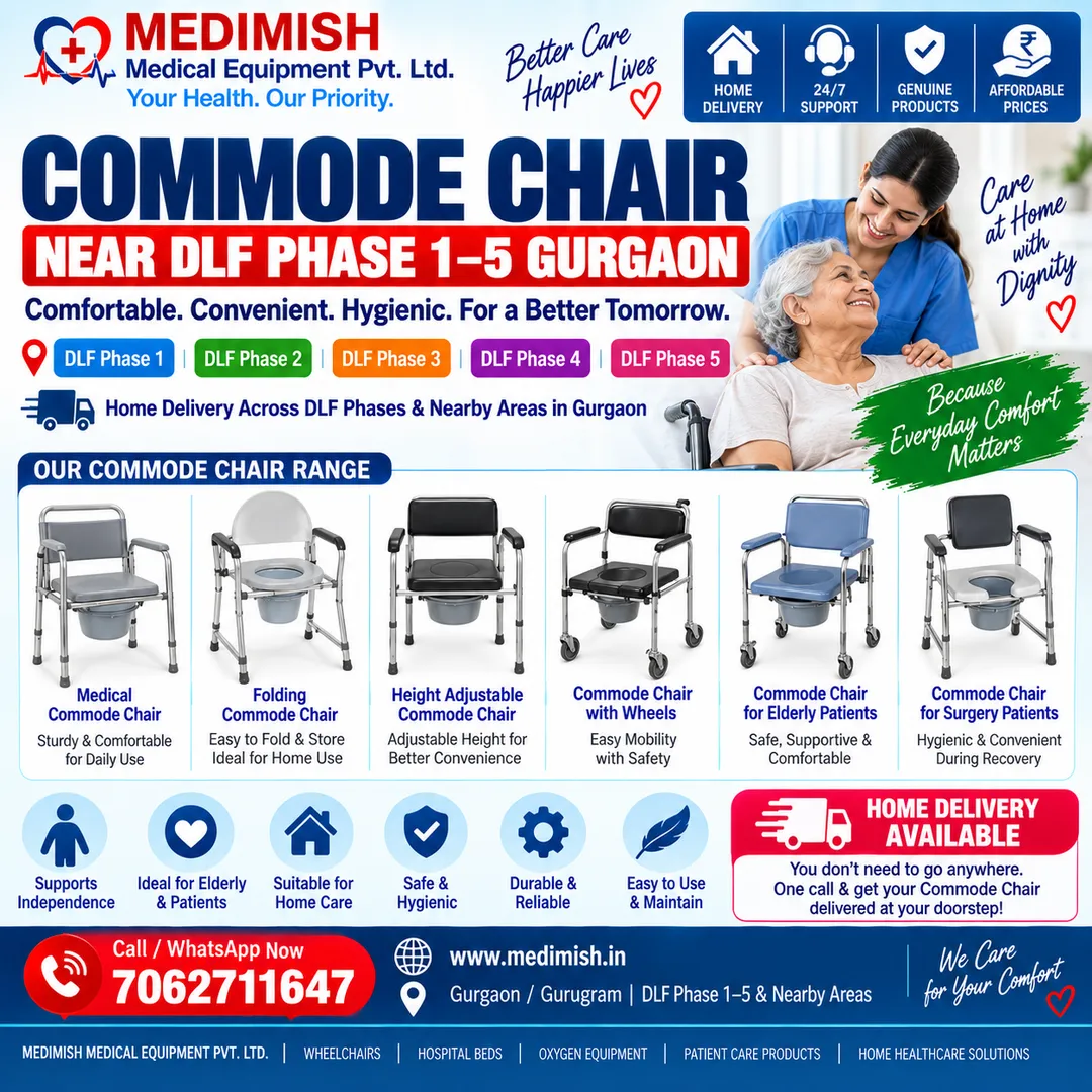 Commode Chair Near DLF Phase 1–5 Gurgaon | Home Delivery