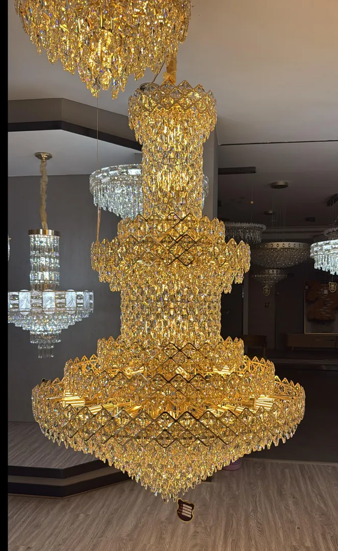 Best Modern Double Height Chandeliers in Delhi – Premium Designer Chandeliers at Luminarya Lites
