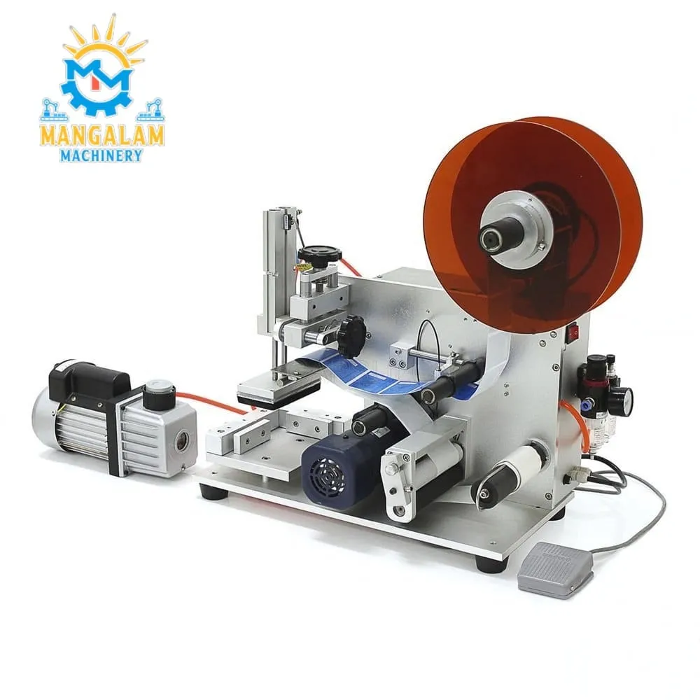Semi Auto flat bottle labeling machine