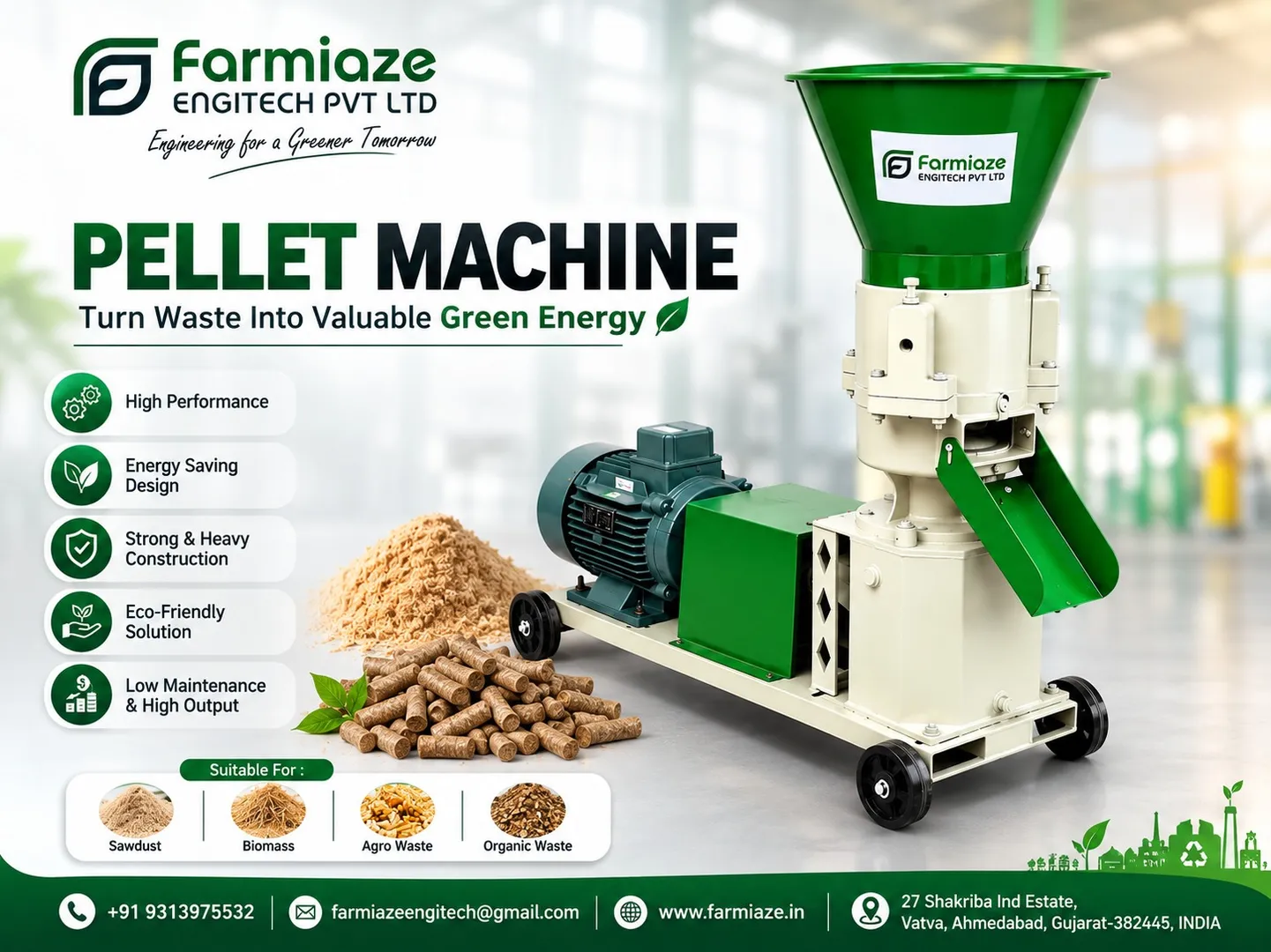 Small Biomass Pellet Making Machine Manufacturer in Uttar Pradesh