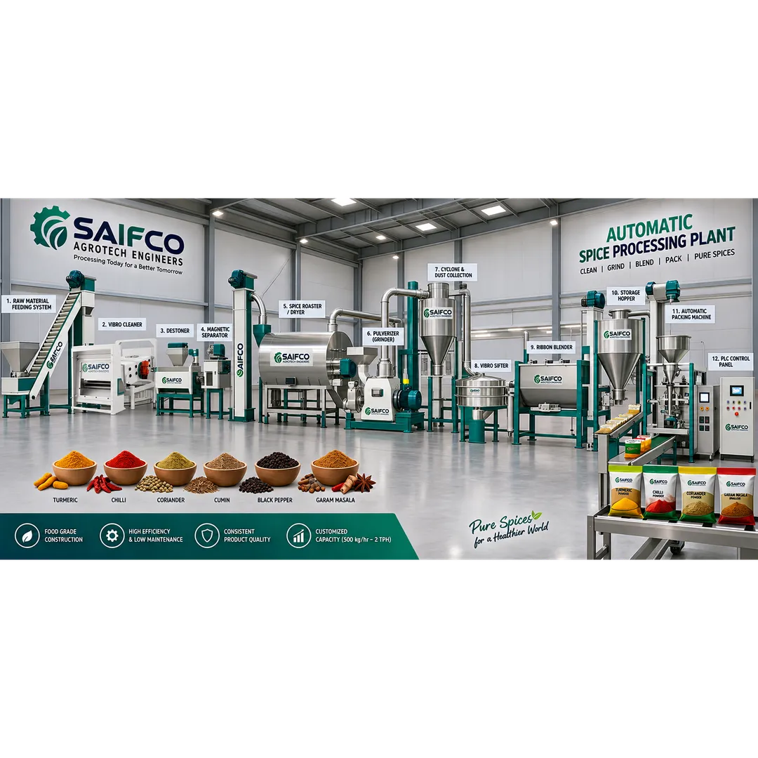 Fully Automatic Spice Plant 500 KG Manufacturer in India