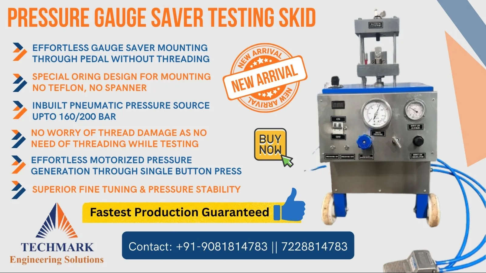 Automatic- Effortless Pressure Gauge Saver Testing Skid