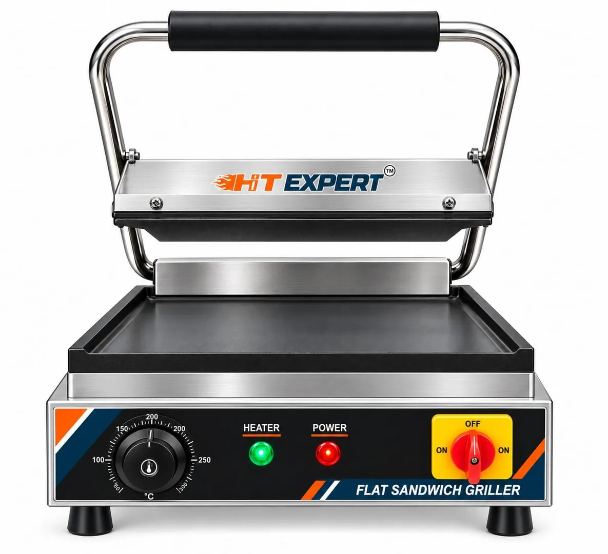 A Flat Plate Sandwich Griller is a commercial electric grilling machine designed for preparing sandw...