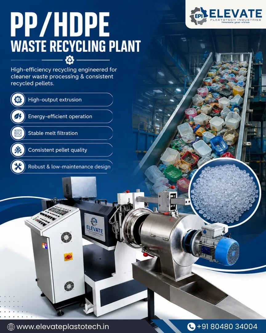 PP/HDPE Waste Recycling Plant for Efficient Plastic Recycling