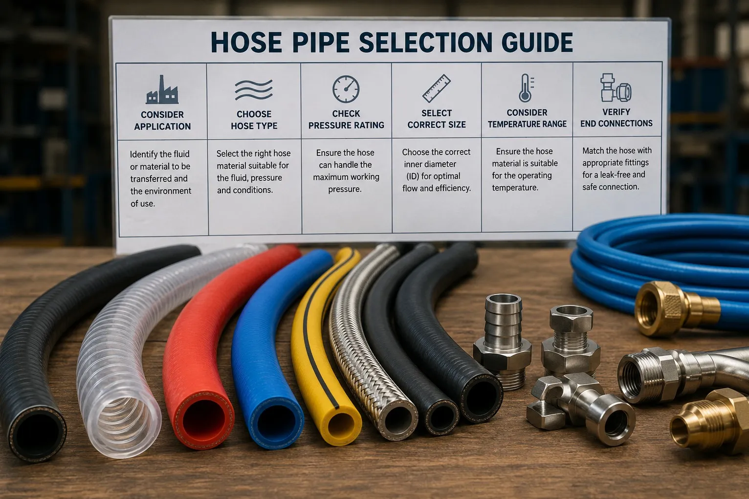 Hose Pipe Selection Guide for Industrial Applications in Navi Mumbai